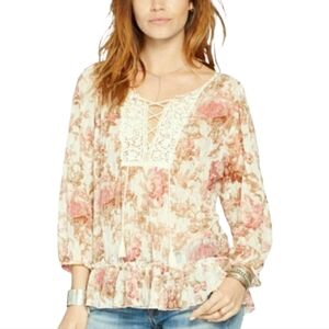 Ralph Lauren Denim & Supply Bohemian Floral Lace Top Size S